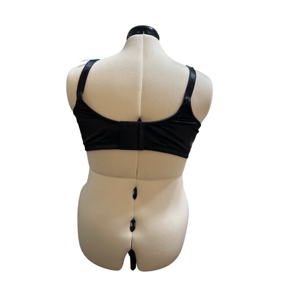 Bali Size 44C Black Wireless Nylon Bra Adjustable Straps & Supportive Design - Picture 8 of 12